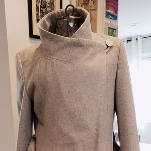 Kenneth Cole NY Long Wool Asymmetrical Coat